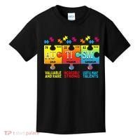 Black Autism Awareness Puzzle Classic Fit Short Sleeve Cotton & Polyester Blend Kids T-Shirt thumb 0