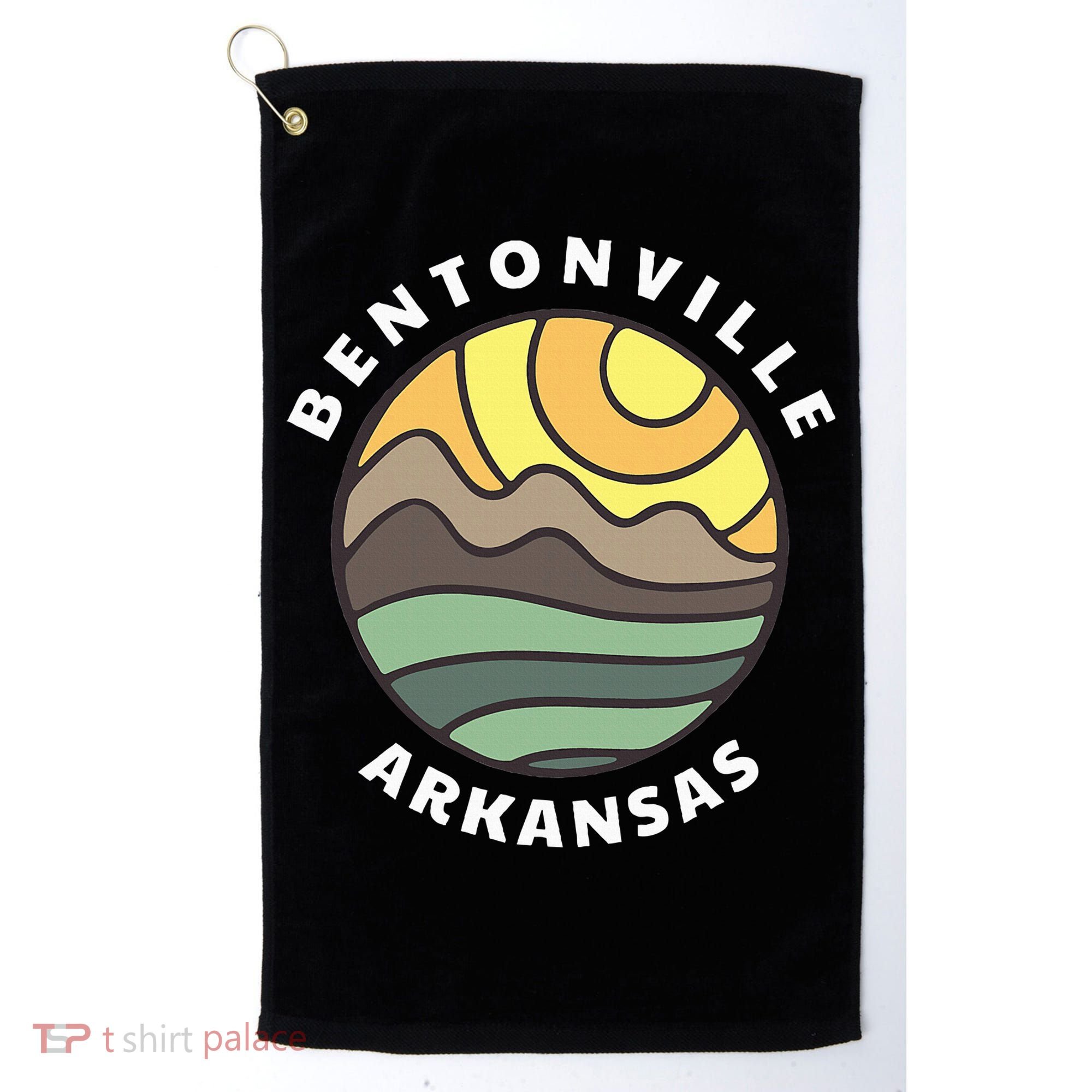 Bentonville Arkansas Ar Mountain Vacation Souvenir Golf Towel