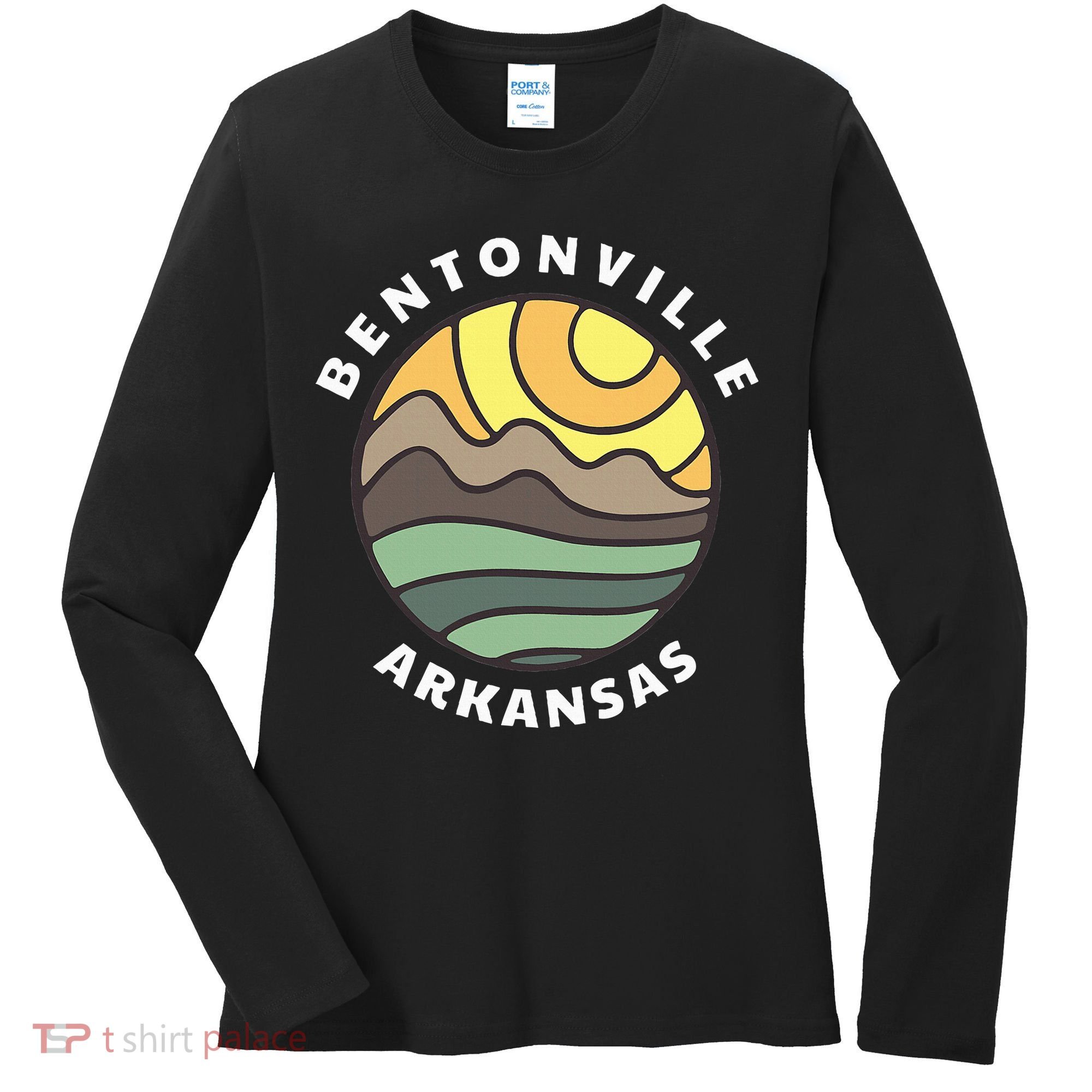 Bentonville Arkansas Ar Mountain Vacation Souvenir Women's Long Sleeve Shirt