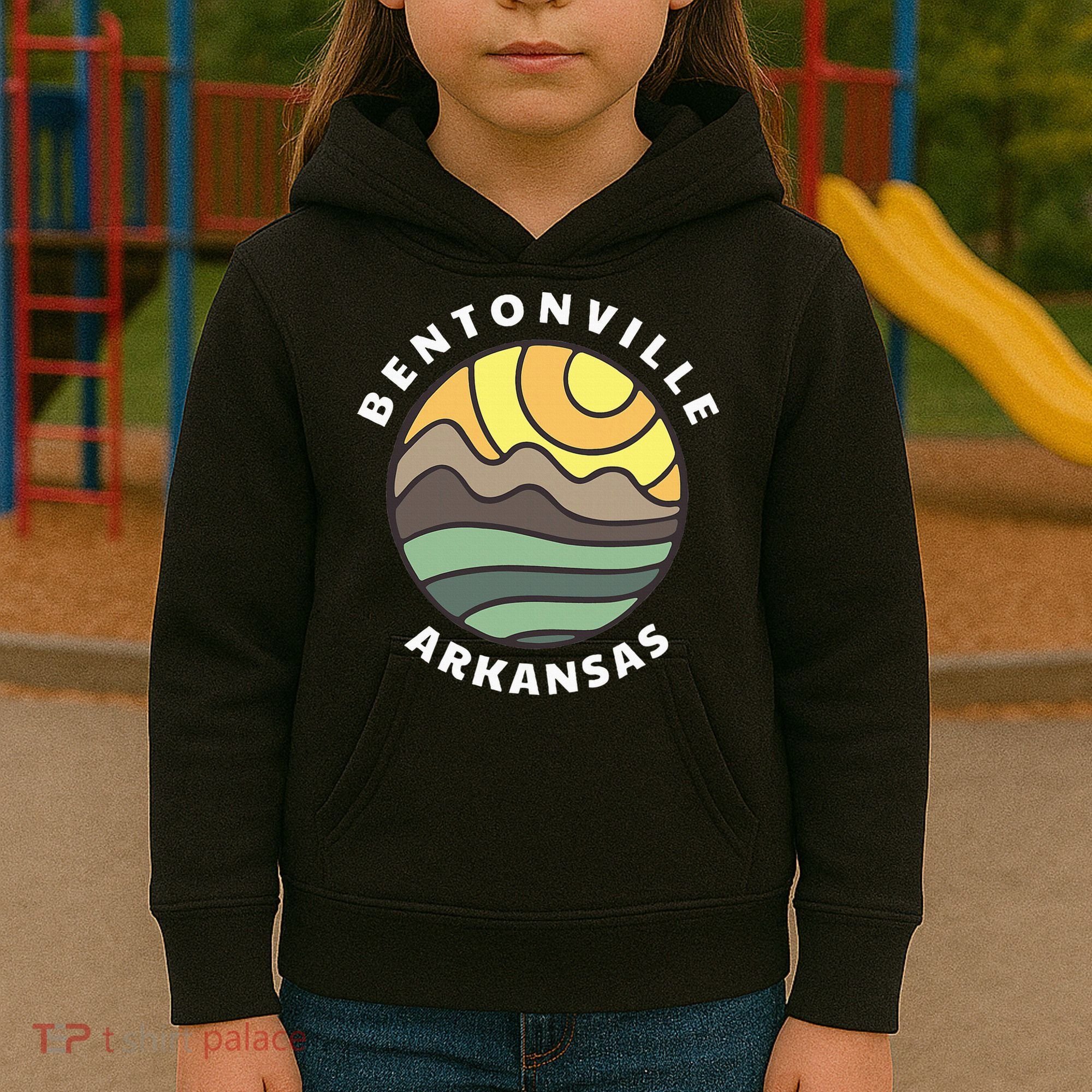 Bentonville Arkansas Ar Mountain Vacation Souvenir Kids Hoodie