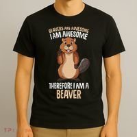Beavers Are Awesome Girl Women Beaver T-Shirt thumb 3