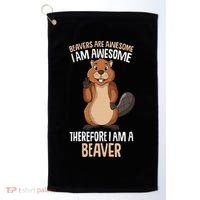 Beavers Are Awesome Girl Women Beaver Golf Towel thumb 0