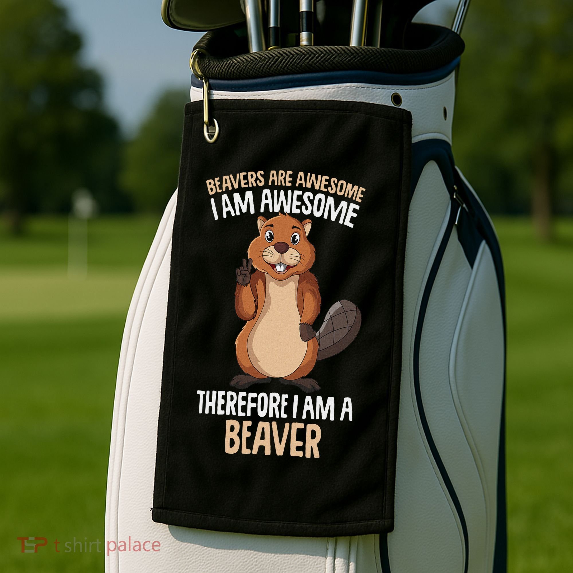 Beavers Are Awesome Girl Women Beaver Golf Towel