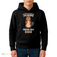 Beavers Are Awesome Girl Women Beaver Kids Hoodie thumb 4