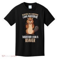Beavers Are Awesome Girl Women Beaver Kids T-Shirt thumb 0