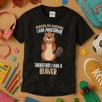 Beavers Are Awesome Girl Women Beaver Kids T-Shirt thumb 3