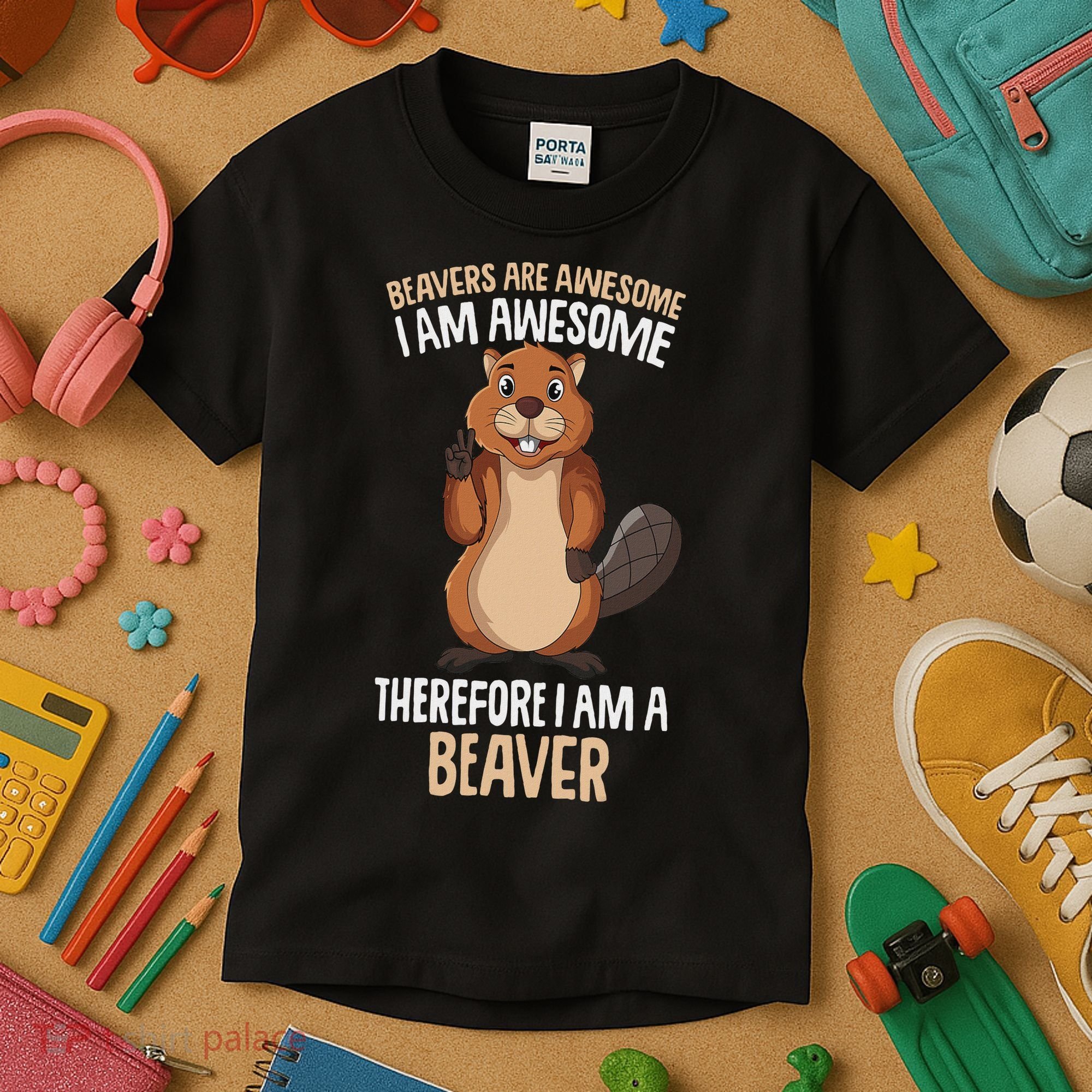 Beavers Are Awesome Girl Women Beaver Kids T-Shirt