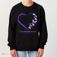 Butterfly Alzheimers Awareness Support Alzheimers Women's Sweatshirt thumb 0