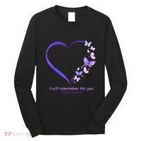 Butterfly Alzheimers Awareness Support Alzheimers Long Sleeve Shirt thumb 0