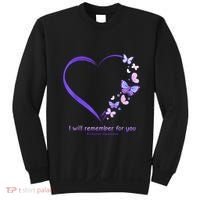 Butterfly Alzheimers Awareness Support Alzheimers Sweatshirt thumb 0