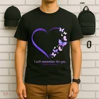 Butterfly Alzheimers Awareness Support Alzheimers T-Shirt thumb 6