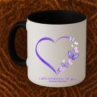 Butterfly Alzheimers Awareness Support Alzheimers Coffee Mug thumb 2