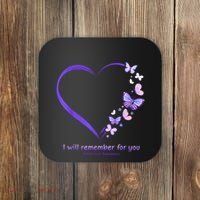 Butterfly Alzheimers Awareness Support Alzheimers Coaster thumb 0