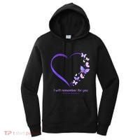 Butterfly Alzheimers Awareness Support Alzheimers Women's Hoodie thumb 0
