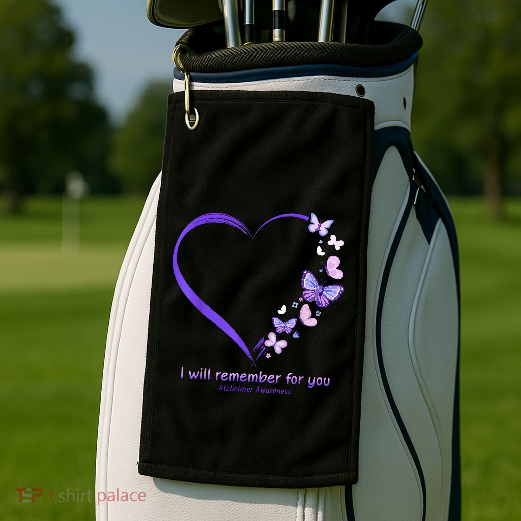 Butterfly Alzheimers Awareness Support Alzheimers Golf Towel