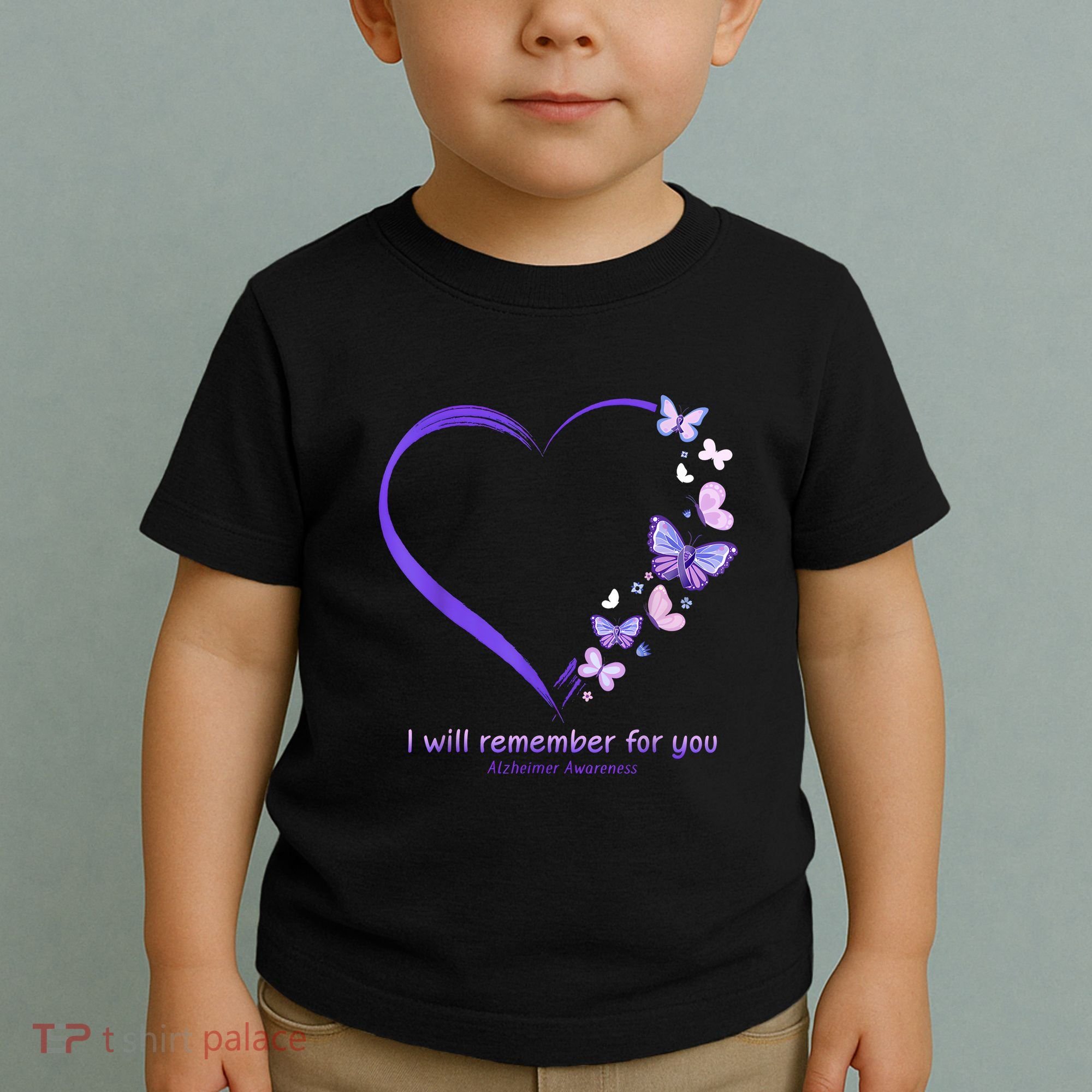 Butterfly Alzheimers Awareness Support Alzheimers Toddler T-Shirt