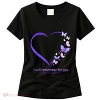 Butterfly Alzheimers Awareness Support Alzheimers Women's T-Shirt thumb 0