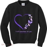 Butterfly Alzheimers Awareness Support Alzheimers Kids Sweatshirt thumb 0
