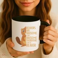 Beavers Are Awesome Humor Beaver Apparel Lover  Coffee Mug thumb 3