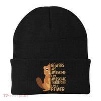 Beavers Are Awesome Humor Beaver Apparel Lover  Beanie thumb 0
