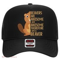 Beavers Are Awesome Humor Beaver Apparel Lover  Hat thumb 0