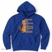 Beavers Are Awesome Humor Beaver Apparel Lover  Hoodie thumb 0