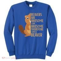 Beavers Are Awesome Humor Beaver Apparel Lover  Sweatshirt thumb 0