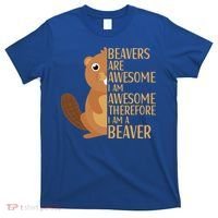 Beavers Are Awesome Humor Beaver Apparel Lover  T-Shirt thumb 0