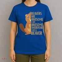 Beavers Are Awesome Humor Beaver Apparel Lover  T-Shirt thumb 4