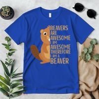 Beavers Are Awesome Humor Beaver Apparel Lover  Premium T-Shirt thumb 2