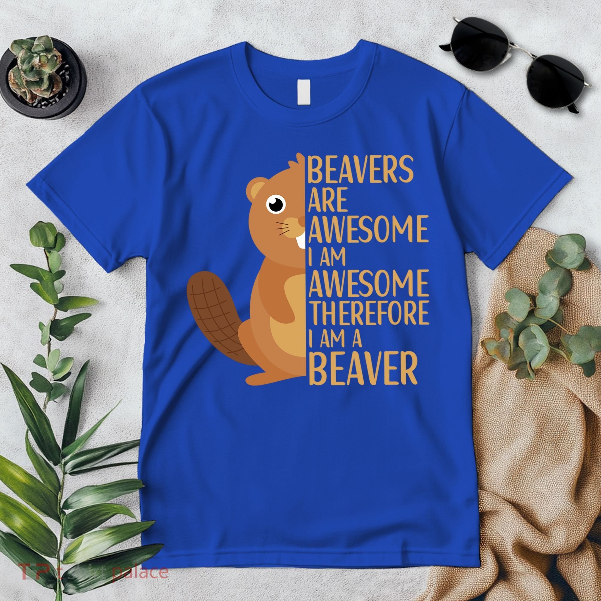 Beavers Are Awesome Humor Beaver Apparel Lover  Premium T-Shirt