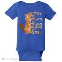 Beavers Are Awesome Humor Beaver Apparel Lover  Baby Bodysuit thumb 0