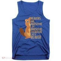 Beavers Are Awesome Humor Beaver Apparel Lover  Tank Top thumb 0