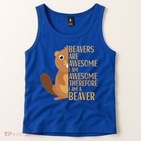 Beavers Are Awesome Humor Beaver Apparel Lover  Tank Top thumb 2