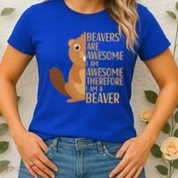 Beavers Are Awesome Humor Beaver Apparel Lover  Women's T-Shirt thumb 2