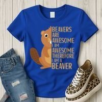 Beavers Are Awesome Humor Beaver Apparel Lover  Women's T-Shirt thumb 3