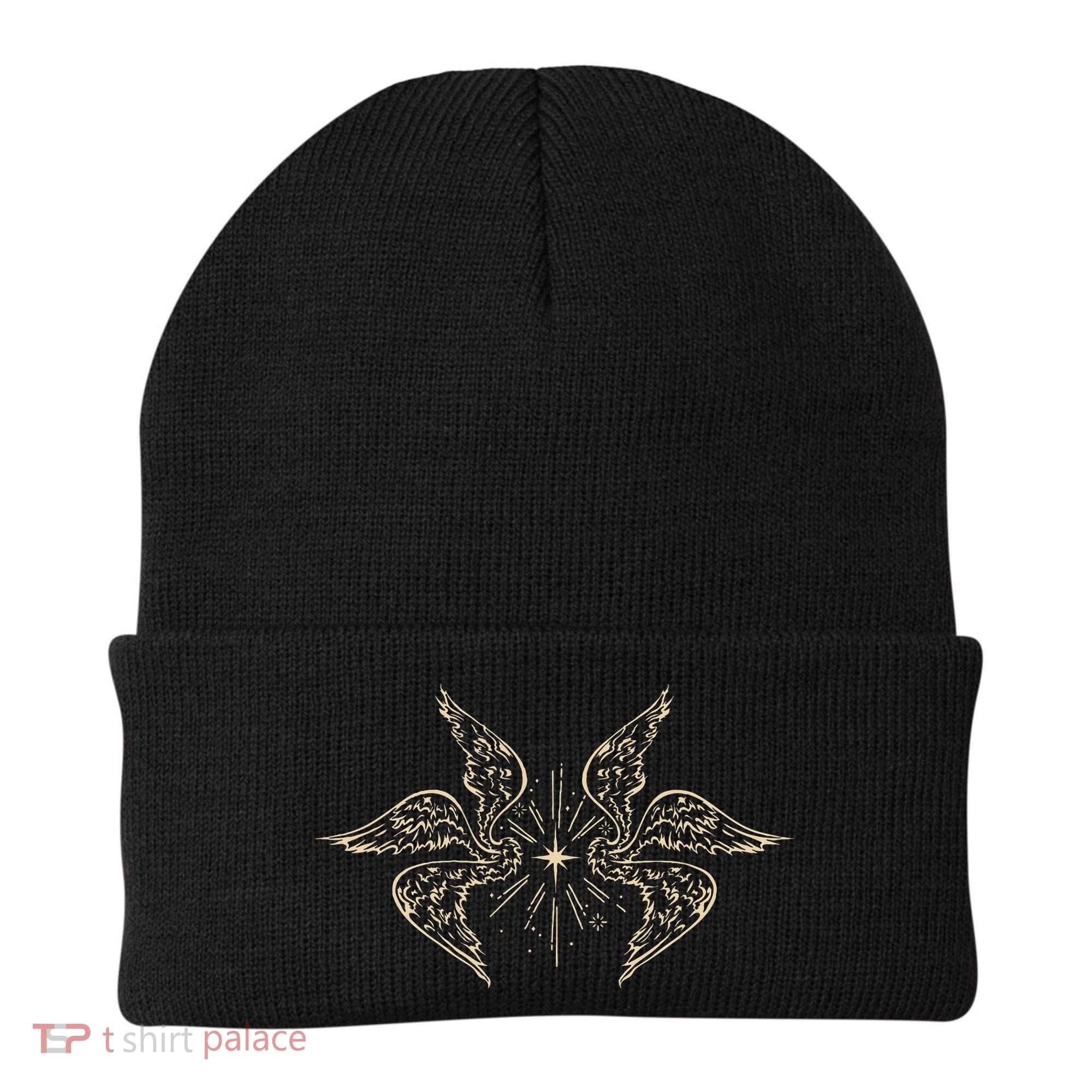 Biblically Accurate Archangel Wings Star Emo Alt Goth Beanie