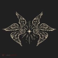 Biblically Accurate Archangel Wings Star Emo Alt Goth Beanie thumb 2