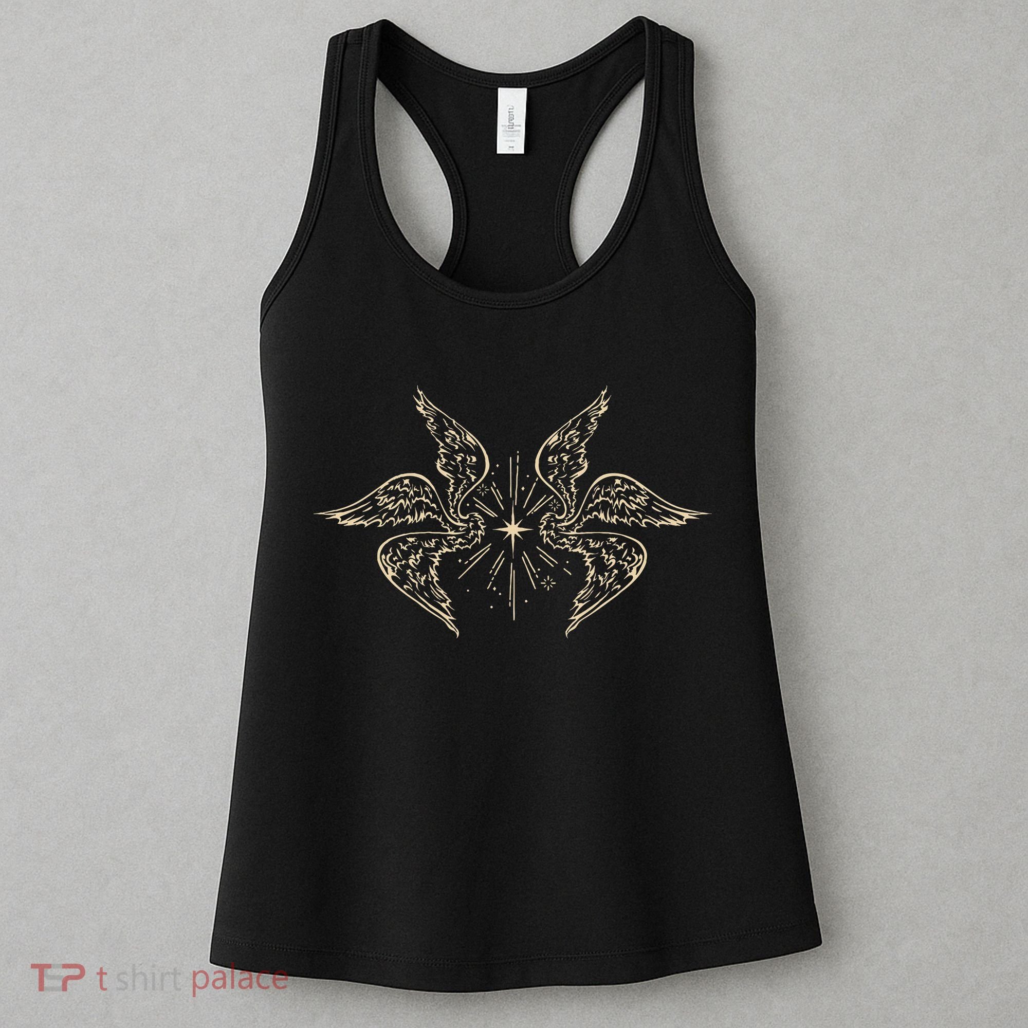 Biblically Accurate Archangel Wings Star Emo Alt Goth Women's Tank Top