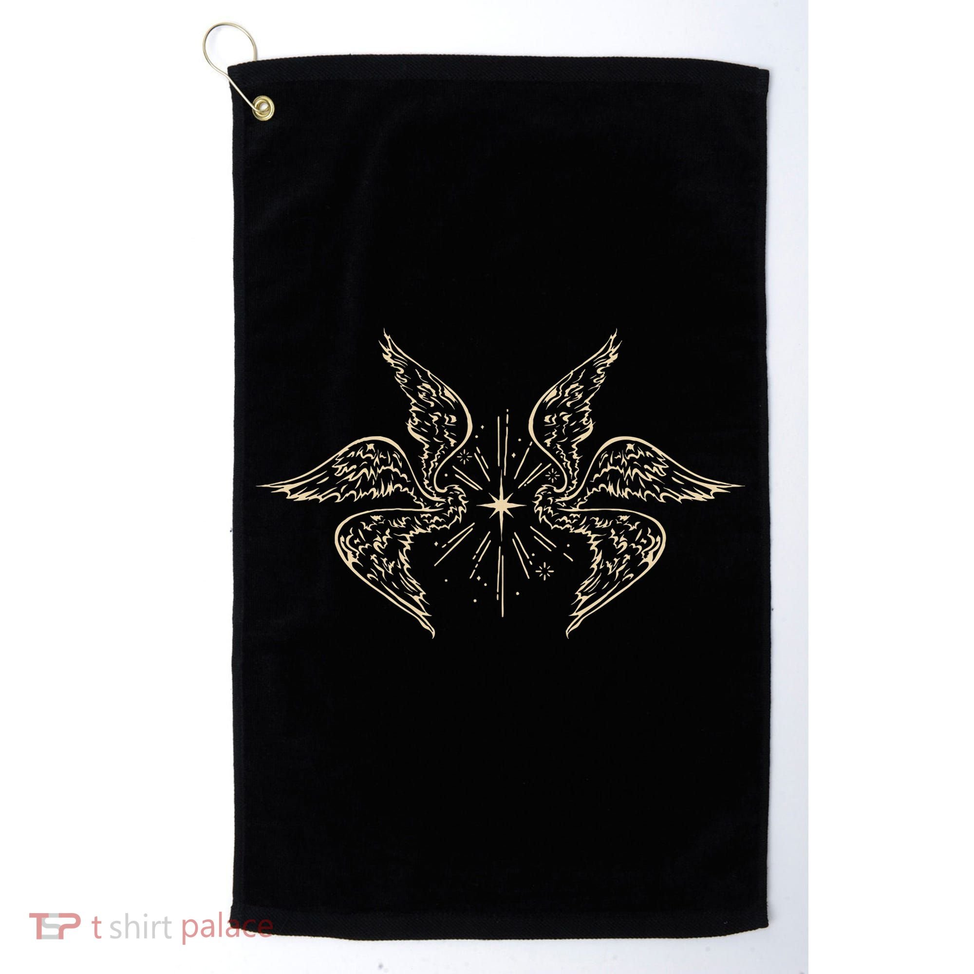 Biblically Accurate Archangel Wings Star Emo Alt Goth Golf Towel