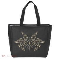 Biblically Accurate Archangel Wings Star Emo Alt Goth Tote Bag thumb 0