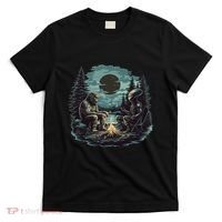 Bigfoot And Alien Camping Fire T-Shirt thumb 0