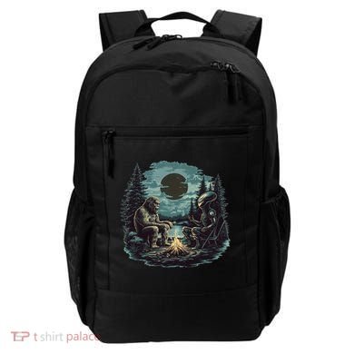Bigfoot And Alien Camping Fire Backpack