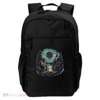 Bigfoot And Alien Camping Fire Backpack thumb 0