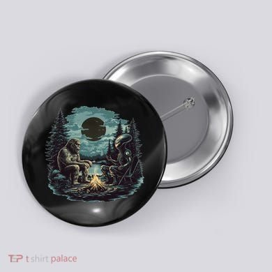 Bigfoot And Alien Camping Fire Button