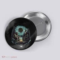 Bigfoot And Alien Camping Fire Button thumb 0