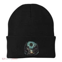 Bigfoot And Alien Camping Fire Beanie thumb 0