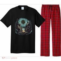 Bigfoot And Alien Camping Fire Pajama Set thumb 0