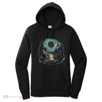 Bigfoot And Alien Camping Fire Women's Hoodie thumb 0
