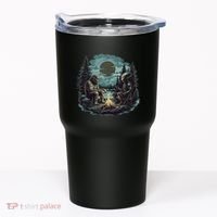 Bigfoot And Alien Camping Fire Tumbler thumb 0